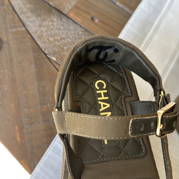 ⚡️Last Chance Price⚡️ NEW Chanel Platform Canvas Strap Dad Sandal - Picture 7 of 10
